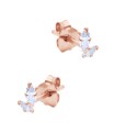 Beautiful CZ Crystal Silver Stud Earring STS-6225